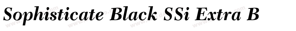 Sophisticate Black SSi Extra Bold Italic字体转换